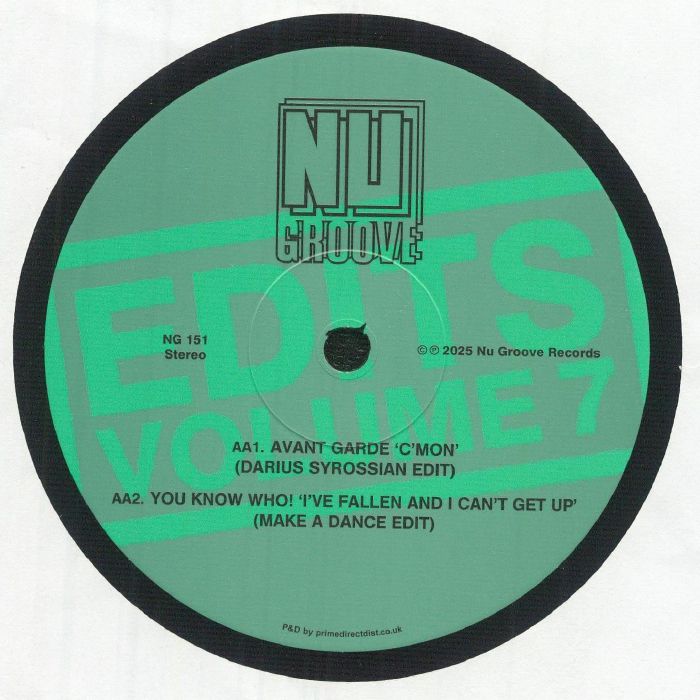 Various – Nu Groove Edits Volume 7 (12", Nu Groove Records, 2025) Back Cover