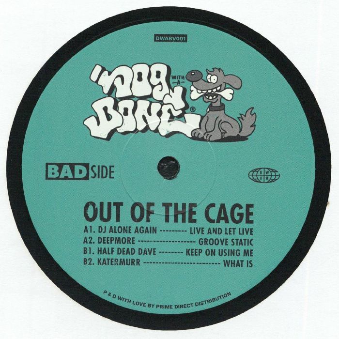 Various – Out Of The Cage (12", Dog With A Bone Records, 2026) Back Cover