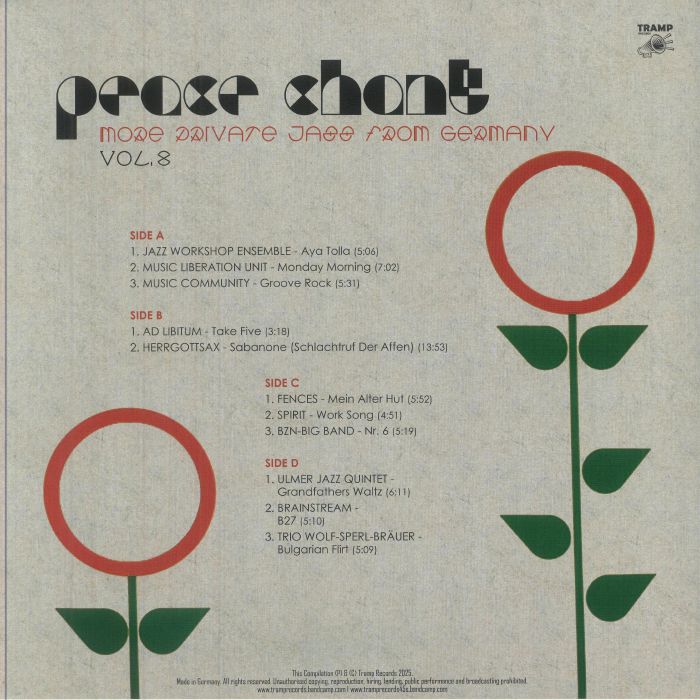 Various – Peace Chant Vol. 8 (More Private Jazz From Germany 1974-1986) (2xLP, Gatefold, Tramp Records, 2025) Back Cover