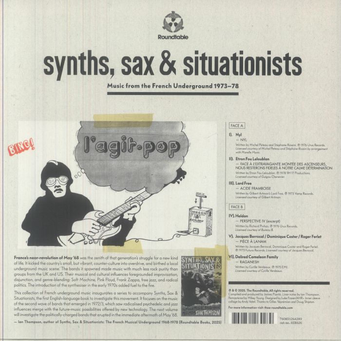 Various – Synths, Sax & Situationists (Music From The French Underground 1973-78) (LP, The Roundtable, 2026) Back Cover