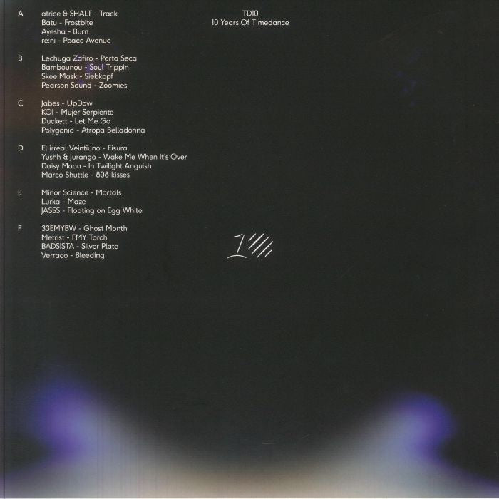 Various – TD10 (LP, Timedance, 2025) back cover