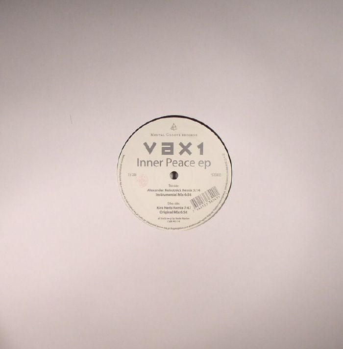 Vax1 – Inner Peace EP (12", Mental Groove Records, 2016) Back Cover