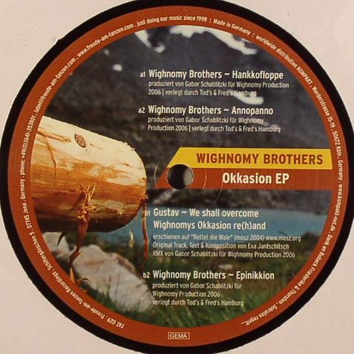 Wighnomy Brothers Aka Robag Wruhme & Monkey Maffia – Okkasion EP (12", Freude Am Tanzen, 2006) Back Cover