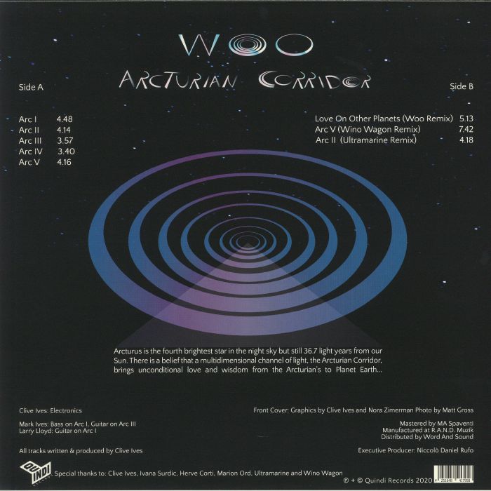 Woo – Arcturian Corridor (LP, Quindi Records, 2024) image 02