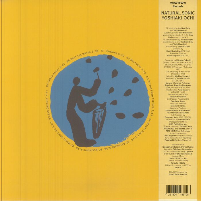 Yoshiaki Ochi – Natural Sonic (LP, We Release Whatever The Fuck We Want Records, 2025) Back Cover