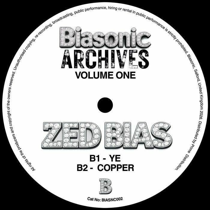Zed Bias – Archives Vol 1 (12", Biasonic, 2026) Back Cover