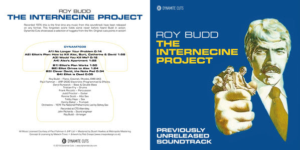 Roy Budd – The Internecine Project (7", Dynamite Cuts, 2019) Image 5