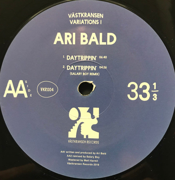 Salary Boy Ari Bald – Västkransen Variations 1 (12", Västkransen Records, 2019) Back Cover