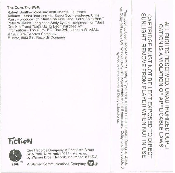 The Cure – The Walk (Cassette, Sire, 1983) Image 5