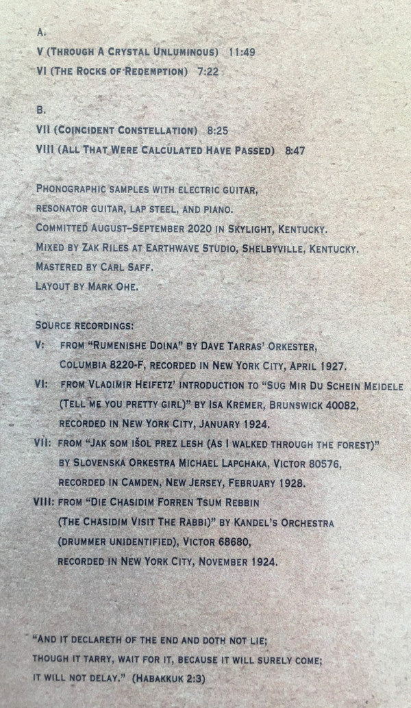 Nathan Salsburg : Landwerk No. 2 (LP, Album, Ltd)