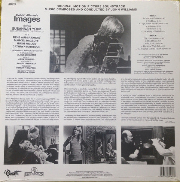 John Williams – Images (Original Motion Picture Soundtrack) (LP, 180g, Quartet Records, 2021) Image 3