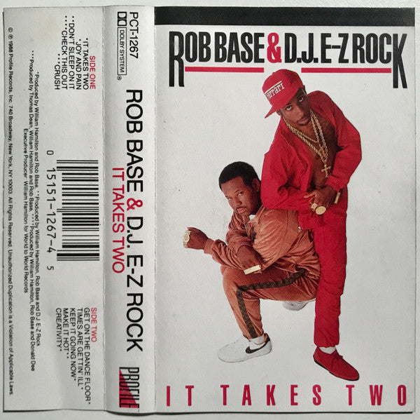 Rob Base & D.J. E-Z Rock – It Takes Two (Cassette, Profile Records, 1988) Image 5