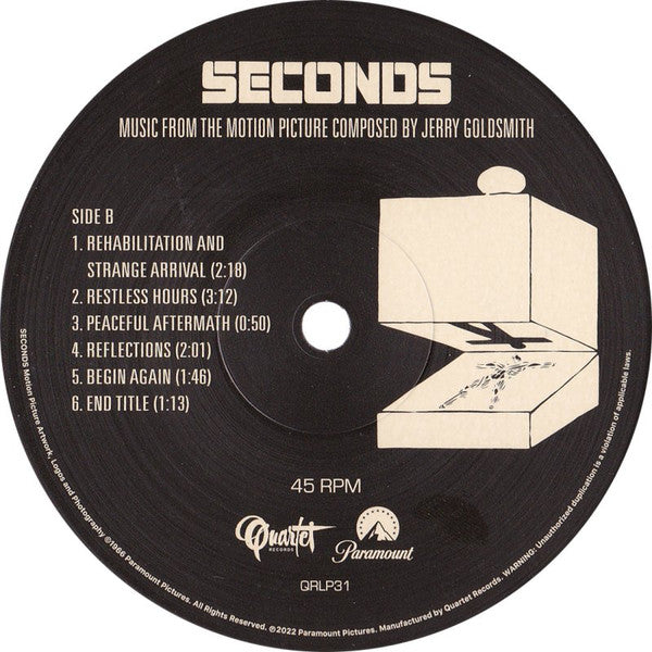 Jerry Goldsmith – Seconds (LP, 180g, Clear, Quartet Records, 2022) Image 5