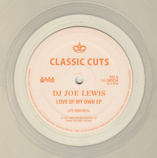 DJ Joe Lewis – Love Of My Own EP (12", Clear, Clone Classic Cuts, 2022) Back Cover