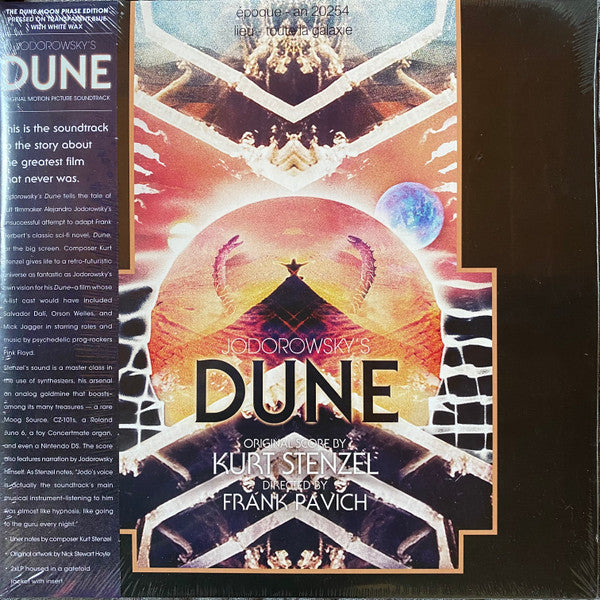 Kurt Stenzel – Jodorowsky's Dune (Original Motion Picture Soundtrack) (2xLP, Transparent Blue with White, Cinewax, 2022) Front Cover