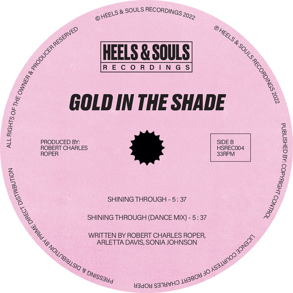 Gold In The Shade – Over You / Shining Through (12", Heels & Souls Recordings, 2023) Image 3