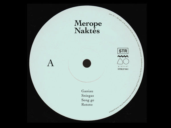 Merope – Naktės (LP, Granvat, 2022) Back Cover