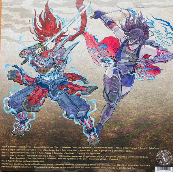 Konami Kukeiha Club – GetsuFuma Den: Undying Moon (2xLP, Clear, Ship To Shore Phonograph Co., 2022) Back Cover