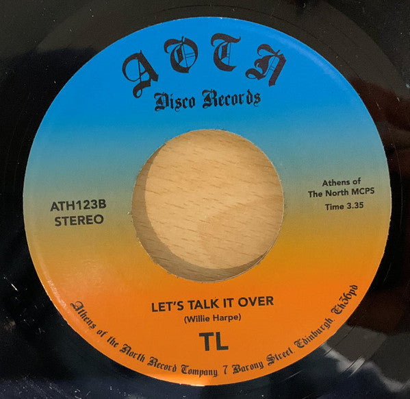 TL – Give It Up (7", Athens Of The North, 2023) Back Cover