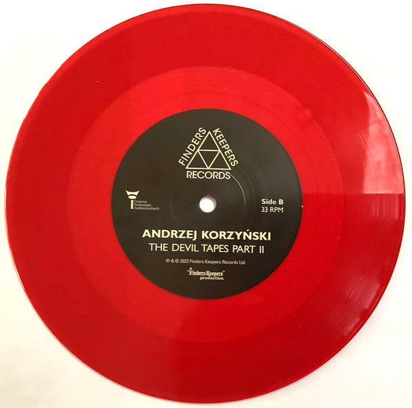 Andrzej Korzyński – The Devil Tapes (7", Red vinyl, Finders Keepers Records, 2023) Image 4