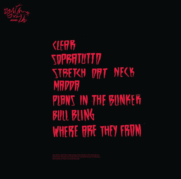Nicolini – Sopratutto (LP, South of North, 2023) Back Cover