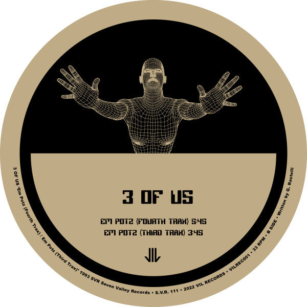 3 Of Us – Em Potz (12", VIL Records, 2023) Back Cover