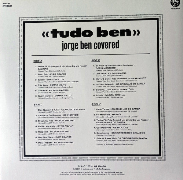 Various : «Tudo Ben» Jorge Ben Covered (2xLP, Comp)