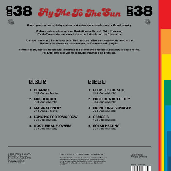 Andrzej Marko Andre Mikola – Fly Me To The Sun (LP, Be With Records, 2023) Back Cover