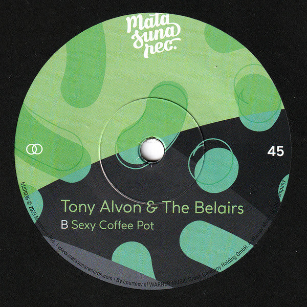 United 8 Tony Alvon & The Belairs – Getting Uptown (To Get Down) / Sexy Coffee Pot (7", Matasuna Rec., 2023) Back Cover