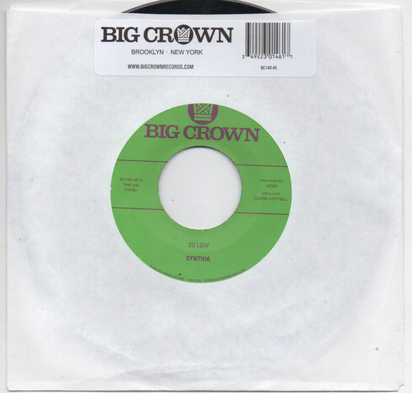 Synthia – So Low (7", Big Crown Records, 2023) Front Cover