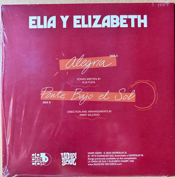 Elia y Elizabeth – Alegría (7", Vampi Soul, 2023) Image 4