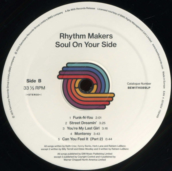 The Rhythm Makers – Soul On Your Side (LP, Be With Records, 2023) Image 4