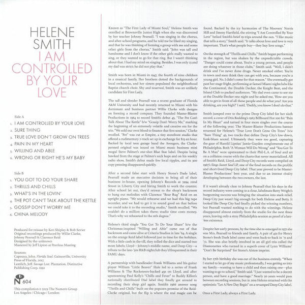 Helene Smith – I Am Controlled By Your Love (LP, Numero Group, 2023) Back Cover
