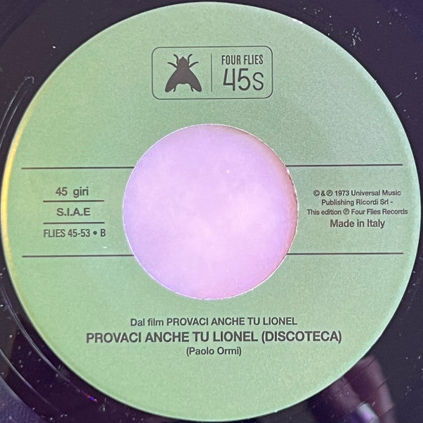 Paolo Ormi : Provaci Anche Tu Lionel (7", Ltd)