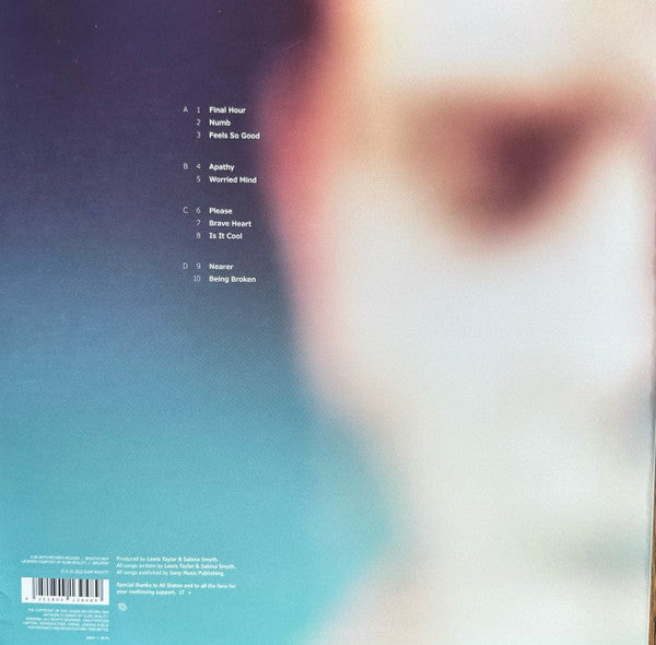 Lewis Taylor – NUMB (2xLP, Be With Records, 2023) Back Cover