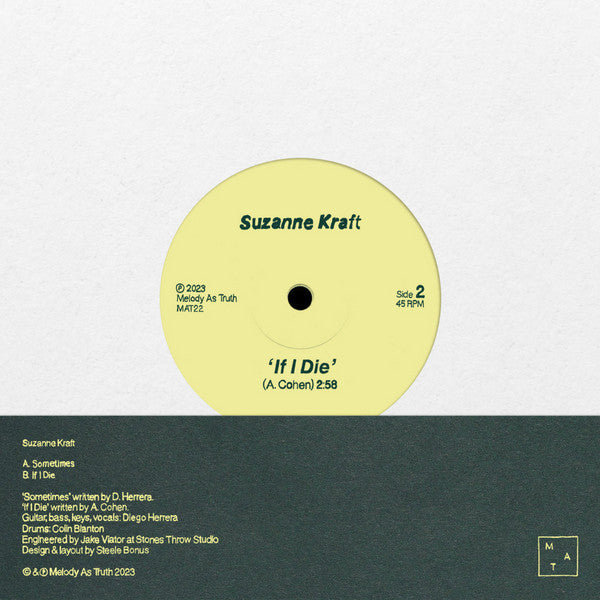 Suzanne Kraft : Sometimes / If I Die (7", Single)
