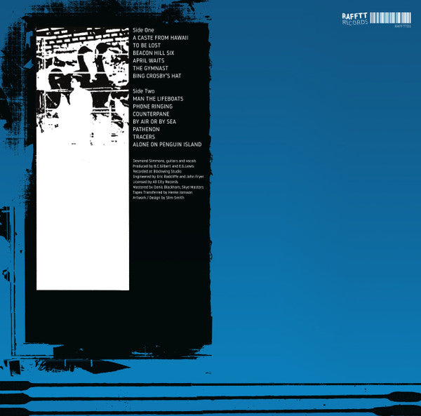 Desmond Simmons – Alone On Penguin Island (LP, Rafftt, 2023) Back Cover
