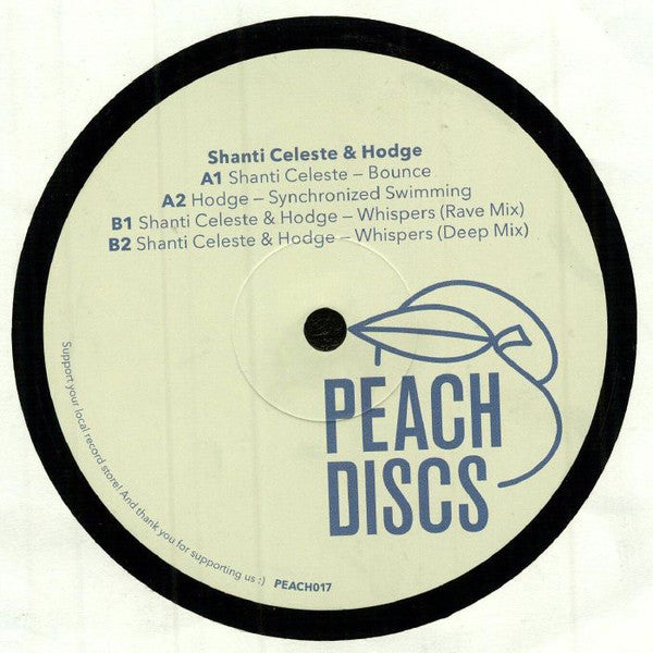 Shanti Celeste Hodge – Bounce (12", Peach Discs, 2023) Back Cover