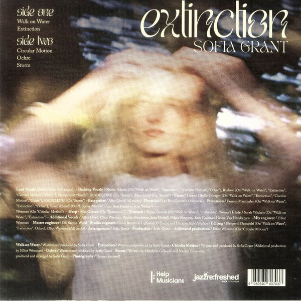 Sofia Grant – Extinction (LP, Jazz Re:freshed, 2023) Back Cover