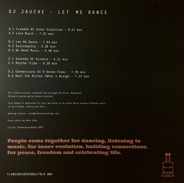 DJ Jauche – Let Me Dance (LP, Flaneurecordings, 2023) Back Cover