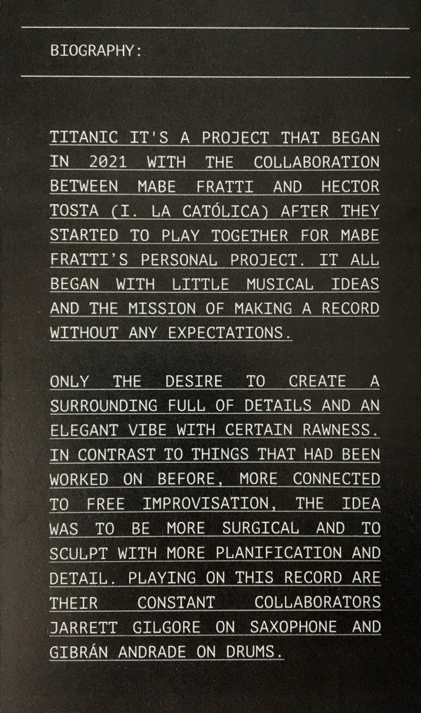 Titanic – Vidrio (LP, 180g, Pink, Unheard Of Hope, 2023) Image 4