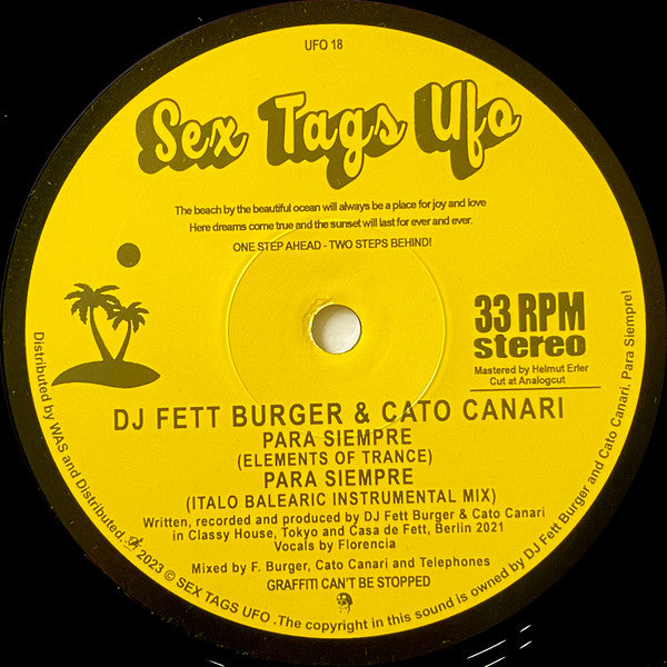 DJ Fett Burger Cato Canari – Para Siempre (12", Sex Tags UFO, 2023) Image 3