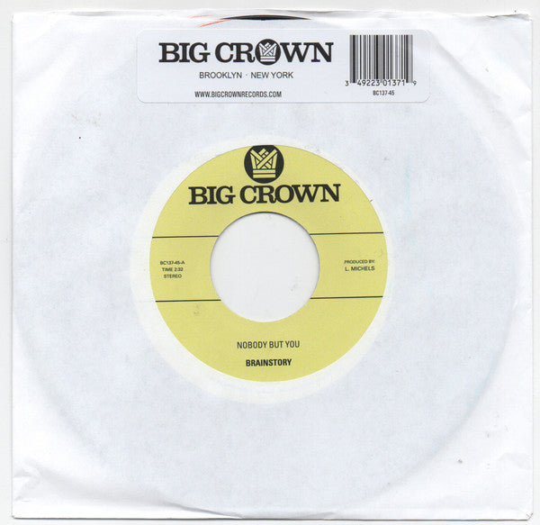 Brainstory – Nobody But You / Gift Of Life (7", Big Crown Records, 2023) Front Cover