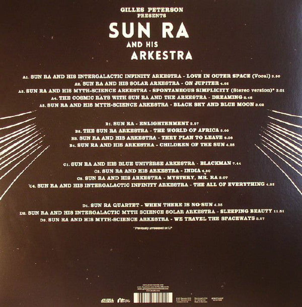 Gilles Peterson Sun Ra And His Arkestra – To Those Of Earth... And Other Worlds (2xLP, Strut, 2023) Back Cover