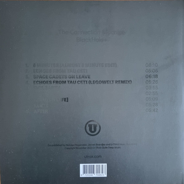 The Connection Machine – BlackHole+ (2xLP, U-Trax, 2023) Back Cover