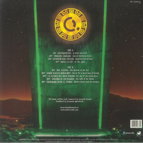 Luzmila Carpio – Inti Watana (El Retorno Del Sol ) (LP, Yellow, ZZK Records, 2023) Back Cover
