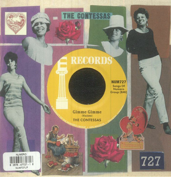 The Contessas – Broken Heart / Gimme Gimme (7", E Records, 2023) Back Cover