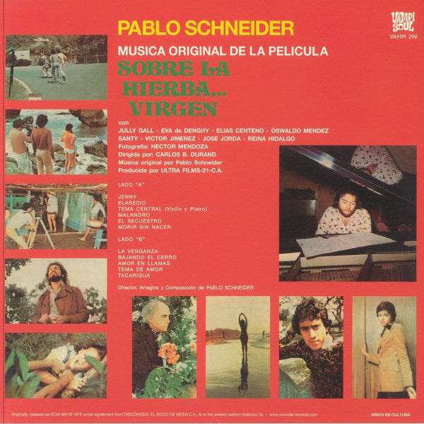 Pablo Schneider : Música Original De La Película - Sobre La Hierba Virgen (LP, Album, RE)