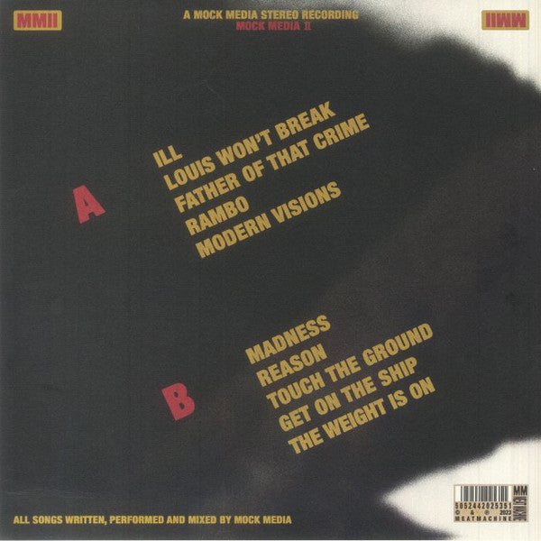 Mock Media – Mock Media II (LP, 180g, Meat Machine, 2023) Back Cover