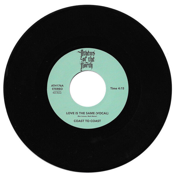 Coast To Coast – Love Is The Same (Vocal) (7", Athens Of The North, 2024) Front Cover